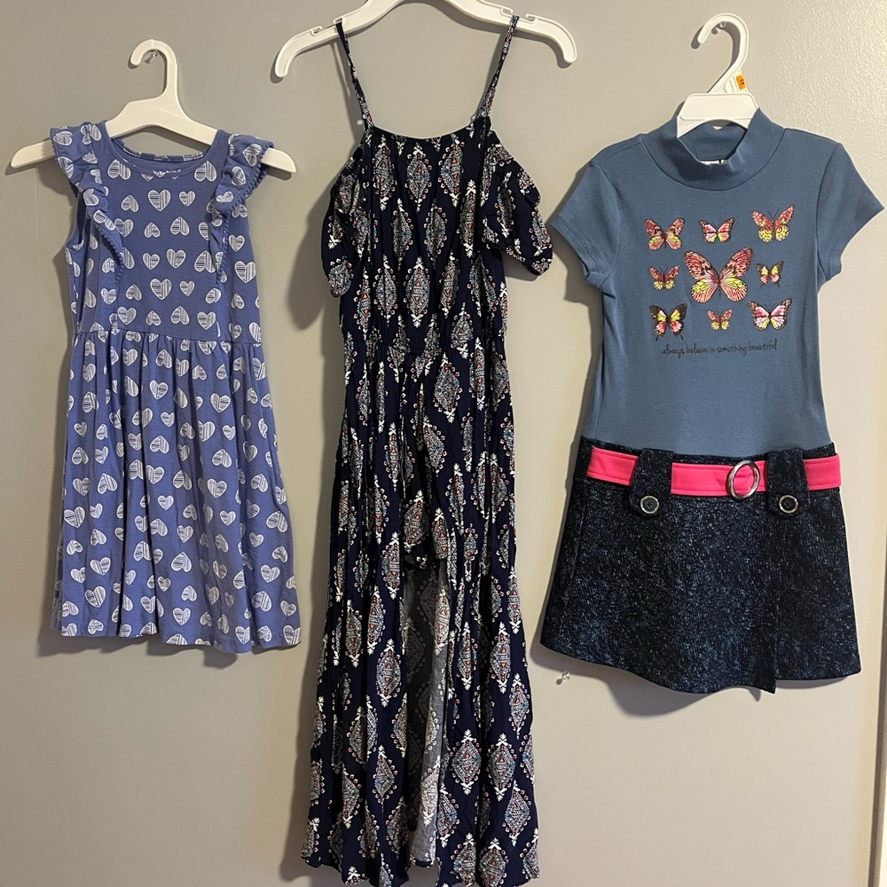 Jumping Beans Kids Dresses - Blue and Pink